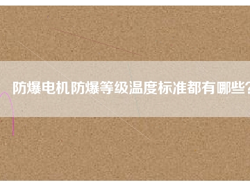 防爆電機(jī)防爆等級溫度標(biāo)準(zhǔn)都有哪些？