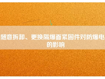 隨意拆卸、更換隔爆面緊固件對(duì)防爆電機(jī)的影響