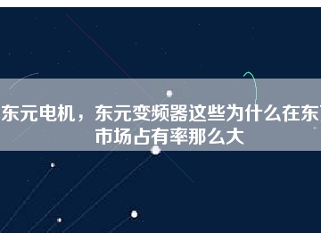 東元電機(jī)，東元變頻器這些為什么在東莞市場(chǎng)占有率那么大
