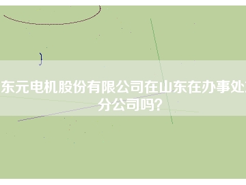 東元電機(jī)股份有限公司在山東在辦事處或分公司嗎？