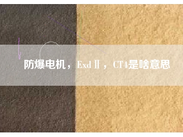 防爆電機，ExdⅡ，CT4是啥意思