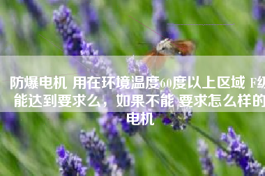 防爆電機(jī) 用在環(huán)境溫度60度以上區(qū)域 F級能達(dá)到要求么，如果不能 要求怎么樣的電機(jī)