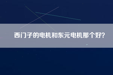 西門子的電機(jī)和東元電機(jī)那個好？